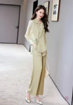 Ensemble Kimono Drapé Vert