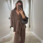 Kimono en coton à motifs distinctifs