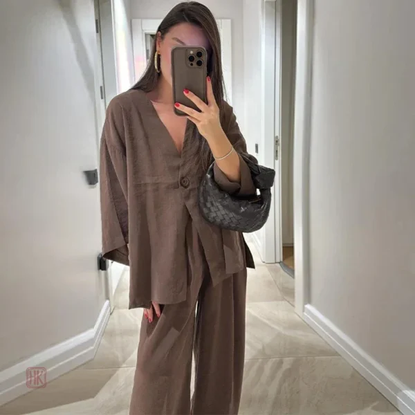 Kimono en coton à motifs distinctifs