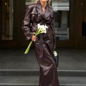 Ensemble Kimono Cuir Vintage élégant et unique