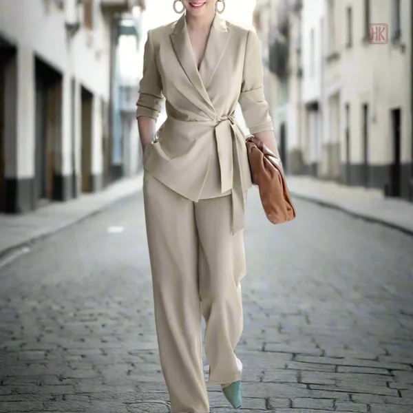 Kimono Beige Élégant pour Femme