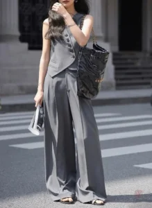 Gilet asymétrique moderne en style kimono