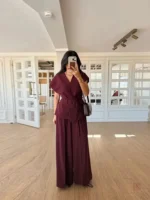 Ensemble Kimono Tendance avec gilet assorti