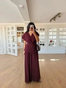 Ensemble Kimono Tendance avec gilet assorti