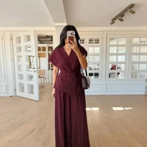 Ensemble Kimono Tendance avec gilet assorti