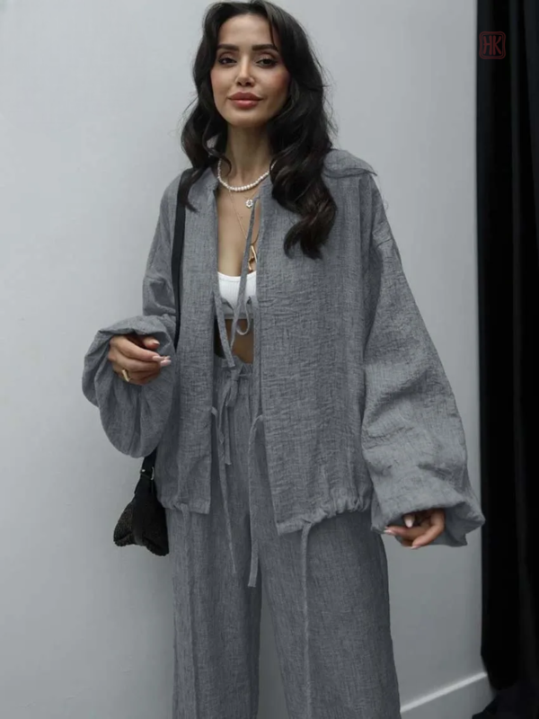 Kimono chic gris pour toutes occasions