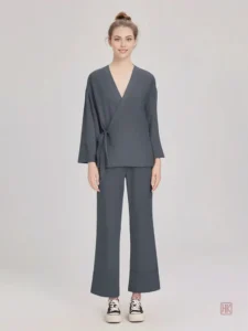 Kimono gris élégant pour un style décontracté