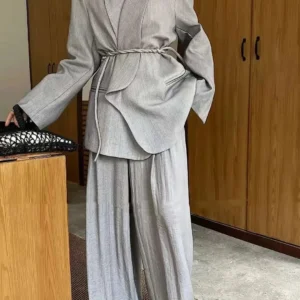 Ensemble Kimono Gris Élégant