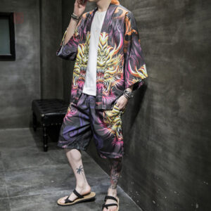Ensemble Kimono Homme - Design dragon unique et raffiné