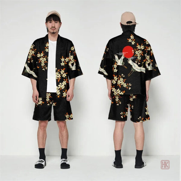 ensemble-kimono-homme-fleuri-1 Ensemble Kimono Homme Fleuri élégant et coloré