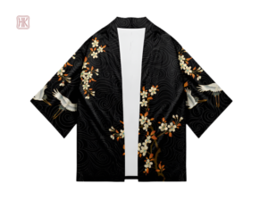 Kimono fleuri pour homme, style décontracté