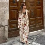 Kimono ample avec motifs colorés