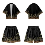 Kimono homme en tissu respirant, design estival