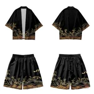 Kimono homme en tissu respirant, design estival