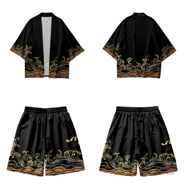 Kimono homme en tissu respirant, design estival