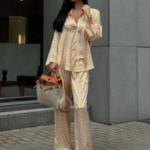 Ensemble Kimono Jaune Décontracté