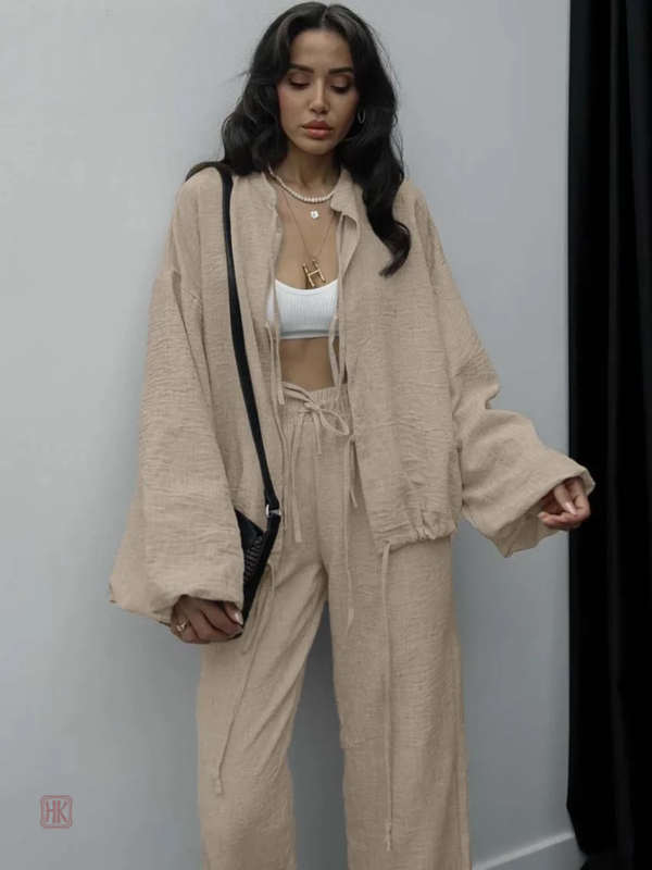Vêtement léger en kaki pour un look décontracté