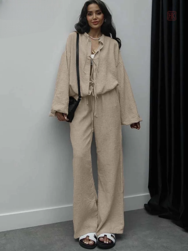 Kimono fluide en tissu kaki, idéal pour l'été