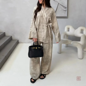 Kimono ample avec ceinture pour un look décontracté