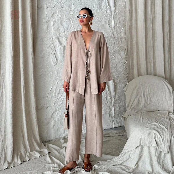 Kimono Beige élégant pour une allure décontractée