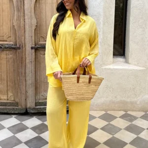 Ensemble Kimono Jaune Léger