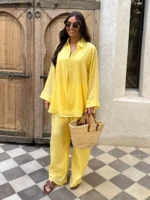 Kimono léger en teinte jaune éclatante