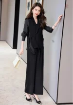 Ensemble Kimono Noir Léger pour un look élégant