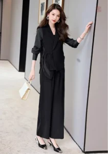 Ensemble Kimono Noir Léger pour un look élégant