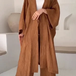 Ensemble Kimono Marron Large élégant et confortable