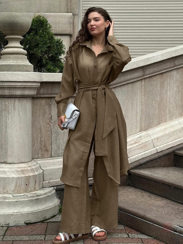 ensemble-kimono-marron-long-1 Ensemble Kimono Marron Long élégant et confortable