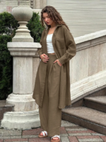 Ensemble de kimono en teinte marron chic