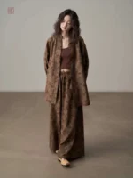 Ensemble Kimono Marron Rétro