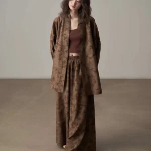 Ensemble Kimono Marron Rétro