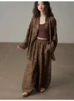Kimono marron avec coupe classique