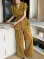 Kimono d'été moutarde avec un design tendance et confortable