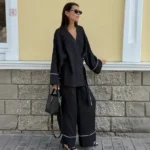 Ensemble Kimono Noir Ample pour femme