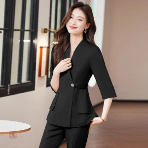 Ensemble Kimono Noir Blazer élégant pour un look stylé