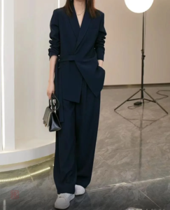 Ensemble Kimono Noir Boutonné