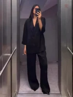 Kimono élégant en noir