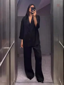 Kimono élégant en noir