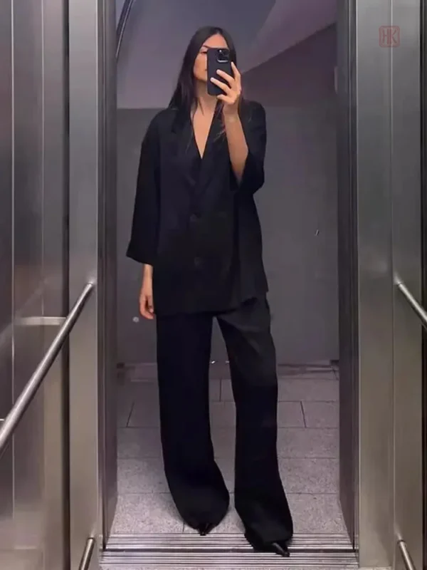 Kimono élégant en noir