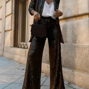 Ensemble Kimono Pailleté Noir
