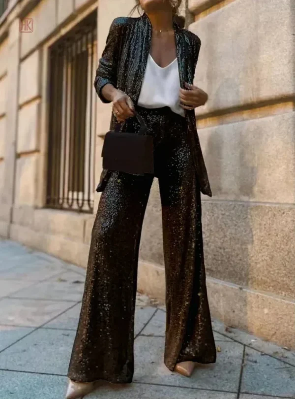 ensemble-kimono-paillete-noir-1 Ensemble Kimono Pailleté Noir