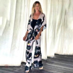 Ensemble kimono et pantalon floral pour l'été