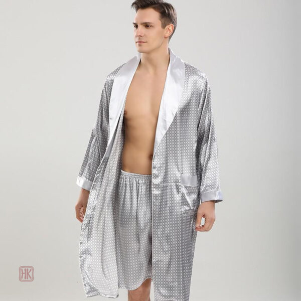 Peignoir Kimono élégant en blanc pour homme