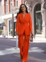 Ensemble Kimono Orange Élégant