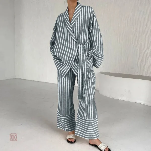 Kimono à rayures pour un look décontracté