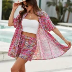 Ensemble Kimono Rose d'Été pour femme