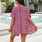 Pyjama élégant kimono femme en rose doux