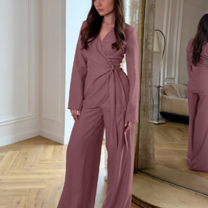 Ensemble Kimono Chic Rose Foncé